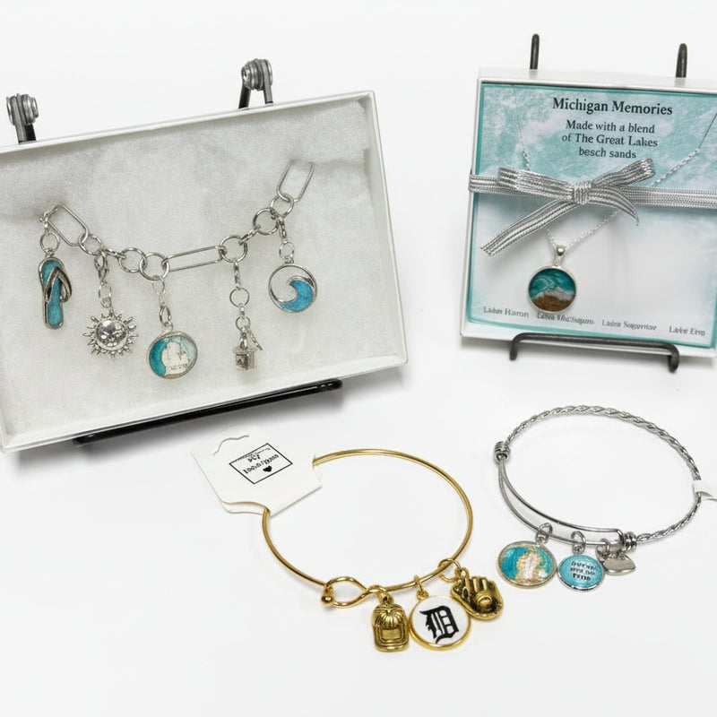 Michigan Map Jewelry Charms